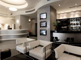 hotel reception and hotel lobby bar