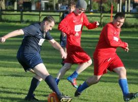 Relax on a football pitch with your stag group